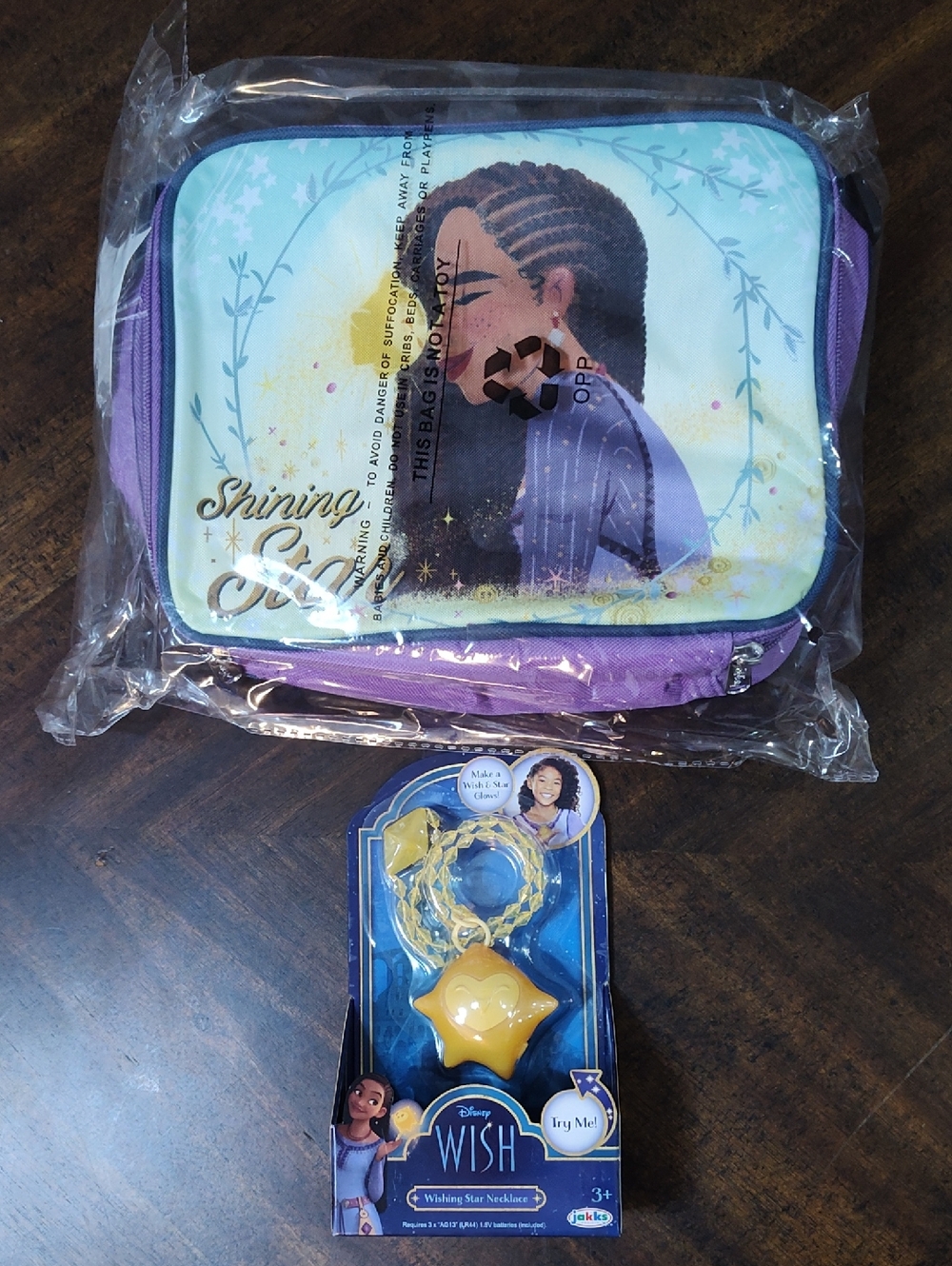 Disney Wish Girls Lunch Bag & Wishing Star Necklace